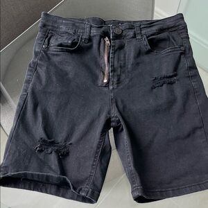Stylish Black Distressed boys Shorts